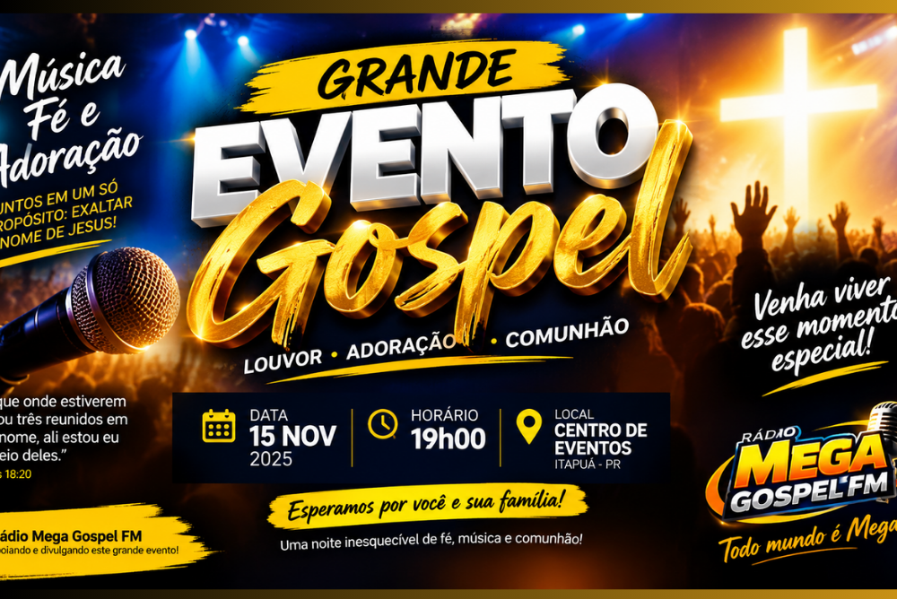 Grande Evento Gospel reúne música, fé e adoração
